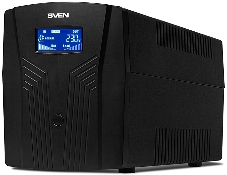 Источник бесперебойного питания UPS Sven Pro 1500 (1000 WA, LCD, USB, RG-45, 3 евро розетки )