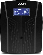 Источник бесперебойного питания UPS Sven Pro 1500 (1000 WA, LCD, USB, RG-45, 3 евро розетки )