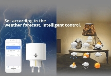 Розетка 1-пост. MOES Smart Socket WK-UEU16-M, Wi-Fi, 250 В, 16А, встраиваемая IP20, шторки + ЗК, белая