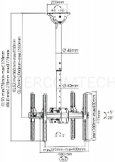 Кронштейн для телевизора Arm Media LCD-1850 черный 26