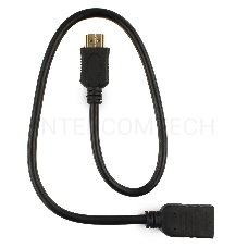 Удлинитель кабеля HDMI Cablexpert CC-HDMI4X-0.5M, 0.5 м, v2.0, 19M/19F, черный, экран