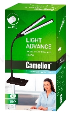 Светильник Camelion KD-794  C01 белый  LED (Свет-к наст.,10 Вт, 2 плаф.,230В, сенс.вкл-е, 4 ур.ярк,4000К)