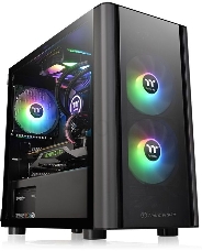 Корпус Thermaltake V150 TG CA-1R1-00S1WN-00 Black/Win/SPCC/Tempered Glass*2/ 120mm Standard Fan*1