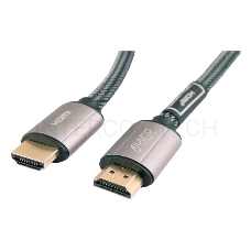 Кабель видео LAZSO WH-111-B HDMI (m)/HDMI (m) 1м. Позолоченные контакты черный