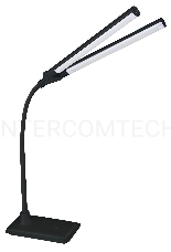 Светильник Camelion KD-794  C02 чёрный  LED (Свет-к наст.,10 Вт, 2 плаф.,230В, сенс.вкл-е, 4 ур.ярк,4000К)