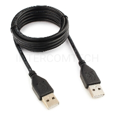 Кабель USB 2.0 Pro Cablexpert CCP-USB2-AMAM-6, AM/AM, 1.8м, экран, черный, пакет