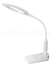 Светильник Camelion KD-814  C01 белый LED (Св-к наст.,основ-е+струб,7 Вт,230В, сенс.вкл.,4 ур.ярк,450 лм,4000К)