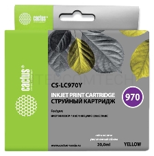 Картридж струйный Cactus CS-LC970Y желтый для Brother DCP-135C/150C/MFC-235C (20ml)