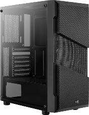 Корпус Aerocool Menace Saturn FRGB-G-BK-v1 черный без БП ATX 4x120mm 2xUSB2.0 1xUSB3.0 audio bott PSU