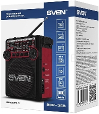 Радиоприемник АС SVEN SRP-355, красный (3 Вт, FM/AM/SW, USB, SD/microSD, фонарь, встроенный аккумулятор) АС SVEN SRP-355, красный (3 Вт, FM/AM/SW, USB, SD/microSD, фонарь, встроенный аккумулятор)