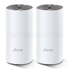 Домашняя Mesh Wi-Fi система TP-Link Deco E4 (3-Pack), 1167Мбит/с (5 ГГц: до 867 Мбит/с + 2,4 ГГц: до 300 Мбит/с),  2 порта 100 Мбит/с, 2 встроенные антенны на каждом модуле Deco