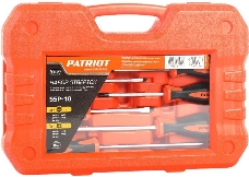 Набор отверток Patriot SSP-10, CR-V,пластиковый кейс, 10шт