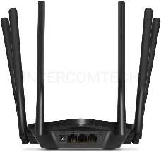 Роутер Mercusys AC1900 Wireless AC Gigabit Router, 600 Mbps at 2.4 GHz + 1300 Mbps at 5 GHz, 6×5dBi Fixed External Antennas with Beamforming, 2× G LAN Ports, 1× G WAN Port, Access Point Mode, 3X3 MU-MIMO, Parental Controls, Guest Network, Smart Connect