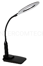 Светильник Camelion KD-814  C02 черный LED (Св-к наст.,основ-е+струб,7 Вт,230В, сенс.вкл.,4 ур.ярк,450 лм,4000К)