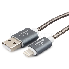 Кабель Cablexpert для Apple CC-G-APUSB02Gy-0.5M, AM/Lightning, серия Gold, длина 0.5м, титан, блистер