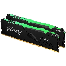 Память Kingston 16GB DDR4 3200MHz CL16 DIMM (Kit of 2) FURY Beast RGB