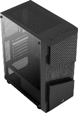 Корпус Aerocool Menace Saturn FRGB-G-BK-v1 черный без БП ATX 4x120mm 2xUSB2.0 1xUSB3.0 audio bott PSU