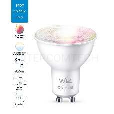 Лампа светодиодная WiZ Wi-Fi BLE 50W GU10 922-65RGB1PF/6