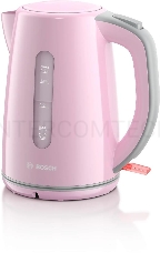 Чайник BOSCH TWK 7500K, 2200 Вт, розовый/серый