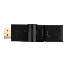 Переходник Gembird Переходник HDMI-HDMI  19F/19M, вращающийся на 180 град, золотые разъемы, пакет A-HDMI-FFL2