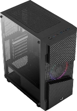 Корпус Aerocool Menace Saturn FRGB-G-BK-v1 черный без БП ATX 4x120mm 2xUSB2.0 1xUSB3.0 audio bott PSU