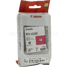 Картридж струйный Canon PFI-102M (0897B001) пурпурный, 130 мл., для imagePROGRAF iPF605, iPF610., iPF650, iPF655, iPF710, iPF755, LP17, iPF510