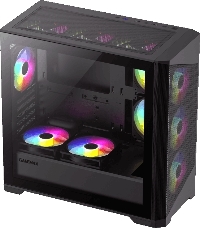 Компьютерный корпус mATX, без блока питания Gamemax Destroyer MB mATX case, black, w/o psu, w/1xUSB3.0+2xUSB2.0, Combo Audio, w/3x12cm FRGB front fan (FN-FF12X), w/1x12cm FRGB rear fan (FN-FF12X)