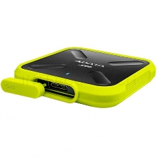 Внешний  твердотельный жесткий диск 3.3 256GB ADATA SD700 External SSD ASD700-256GU31-CYL USB 3.1 Gen 1, 440/440, IOPS 32/19K, MTBF 2M, 3D V-NAND TLC, 256MB, 200TBW, DWPD, IP68, Yellow, RTL