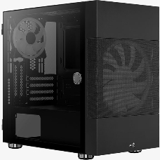 Корпус Aerocool Atomic V1 без БП, mATX, боковое окно (закаленное стекло), черный