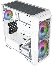 Корпус без блока питания Cooler Master MasterCase HAF 500P, USB3.0x2, USB3.2x1(TypeC), 2x200ARGBFans, 2x120Fan, White, Full Tower, w/o PSU