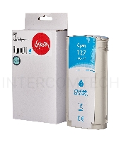 Струйный картридж Sakura B3P19A (№727 Cyan) для HP, голубой, 130 мл.