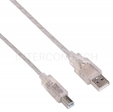 Кабель USB2.0 Buro USB2.0-AM/BM-3-TRANS USB A (m)/USB B (m) 3м