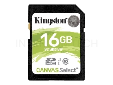 Флеш карта SDHC 128Gb Class10 Kingston <SDS2/128GB>, Canvas Select 100R CL10 UHS-I