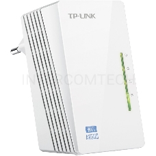 Сетевое оборудование TP-Link TL-WPA4220 300Mbps Wireless AV500 Powerline Extender, 500Mbps Powerline Datarate, 2 10/100Mbps Fast Ethernet ports, HomePlug AV, Plug and Play, WiFi Clone, Single Pack