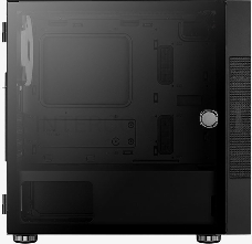 Корпус Aerocool Atomic V1 без БП, mATX, боковое окно (закаленное стекло), черный