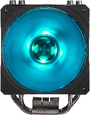 Кулер Cooler Master Hyper 212 RGB Black Edition with 1700 (150W, 4-pin, 158.8mm, tower, Al/Cu, RGB, fans: 1x120mm/59CFM/30dBA/2000rpm, 2066/2011-v3/2011/1700/1366/1200/115x/AM4/AM3+/AM3/AM2+/AM2/FM2+/FM2/FM1)