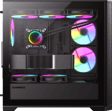 Компьютерный корпус mATX, без блока питания Gamemax Destroyer MB mATX case, black, w/o psu, w/1xUSB3.0+2xUSB2.0, Combo Audio, w/3x12cm FRGB front fan (FN-FF12X), w/1x12cm FRGB rear fan (FN-FF12X)