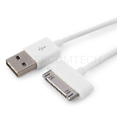 Кабель Gembird CC-USB-AP1MW  USB  AM/Apple для iPad/iPhone/iPod, 1м белый, блистер