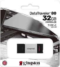 Накопитель KINGSTON DT80 32GB Flash USB 3.2 Gen 1, USB-C Storage