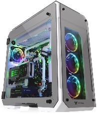 Корпус Thermaltake View 71 TG Snow CA-1I7-00F6WN-00 White/Win/SPCC/Tempered Glass*4/Color Box/Riing 140mm White Fan*2