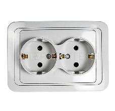 Розетка 2-м CLASSICO с заземл. 2128 бел. ASD / IN HOME 4680005959921