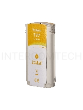 Струйный картридж Sakura B3P21A (№727 Yellow) для HP, желтый, 130 мл.