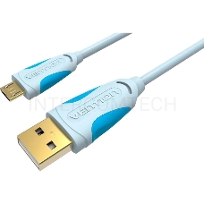 Кабель Vention USB 2.0 AM/micro B 5pin - 0,25 м VAS-A04-S025
