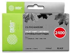 Картридж струйный Cactus CS-PGI2400XLBK черный для Canon MAXIFY iB4040/ МВ5040/ МВ5340 (74.6мл)