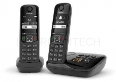 Р/Телефон Dect Gigaset AS690A DUO RUS черный (труб. в компл.:2шт) автооветчик АОН