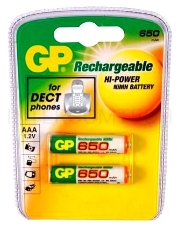 Аккумулятор GP 65AAAHC-2CPCR2/65AAAHC-2DECRC2 (2шт. в уп-ке)