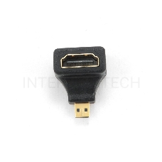 Переходник HDMI-microHDMI Gembird, 19F/19M, угловой, золотые разъемы, пакет  A-HDMI-FDML