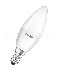 Лампа светодиодная LED 5Вт/840 Е14 220-240В 4000К 470lm LS CLB 40 FR свеча | 4058075056886 | Osram