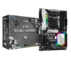 Материнская плата ASRock B450 STEEL LEGEND AM4, B450, 4*DDR4, HDMI+DP, 4xSATA3 6.0, M.2 Socket, 4xUSB 3.2, 2xUSB 2.0, Type-C, ATX