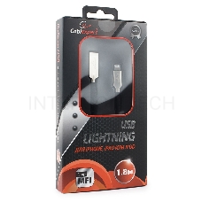 Кабель USB Cablexpert для Apple CC-P-APUSB02Bk-1.8M, MFI, AM/Lightning, серия Platinum, длина 1.8м, черный, блистер